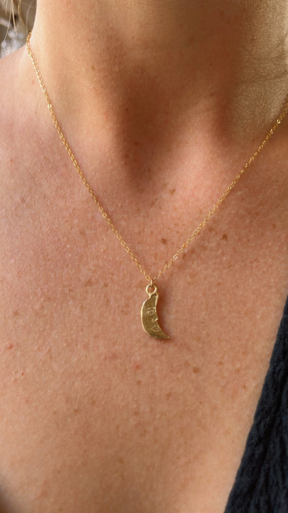 Moon and Star Necklace