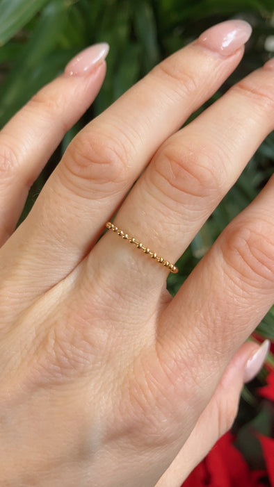 14k Gold filled flexible dotted chain ring