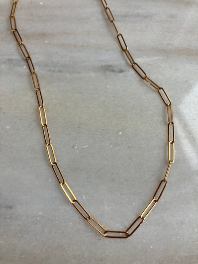 Gold Filled Paper Clip Chain