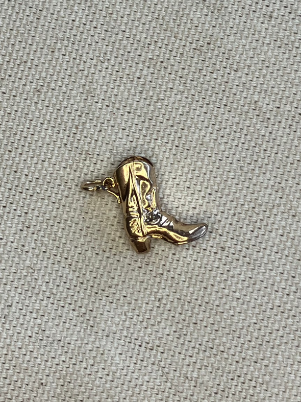 Vintage 10K Cowboy Boot Charm