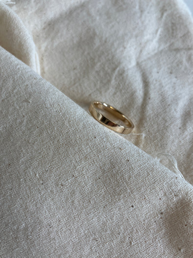 14K Yellow Gold Flat Band