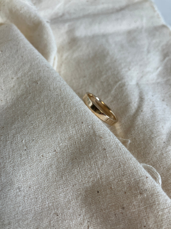 14K Yellow Gold Flat Band
