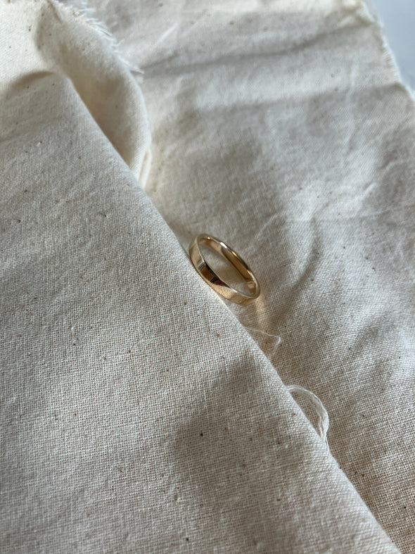 14K Yellow Gold Flat Band