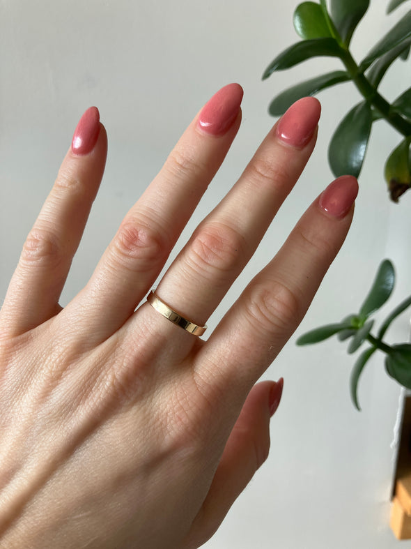 14K Yellow Gold Flat Band