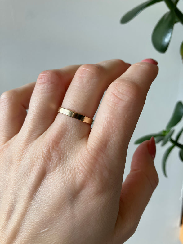 14K Yellow Gold Flat Band