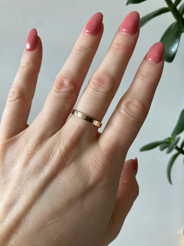 14K Yellow Gold Flat Band
