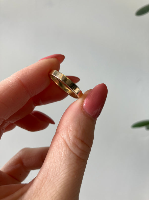 14K Yellow Gold Flat Band