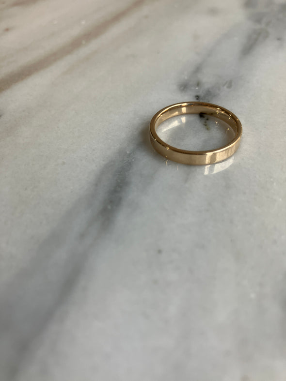14K Yellow Gold Flat Band
