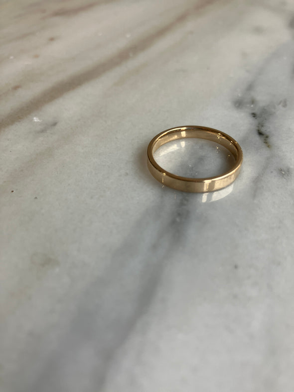 14K Yellow Gold Flat Band