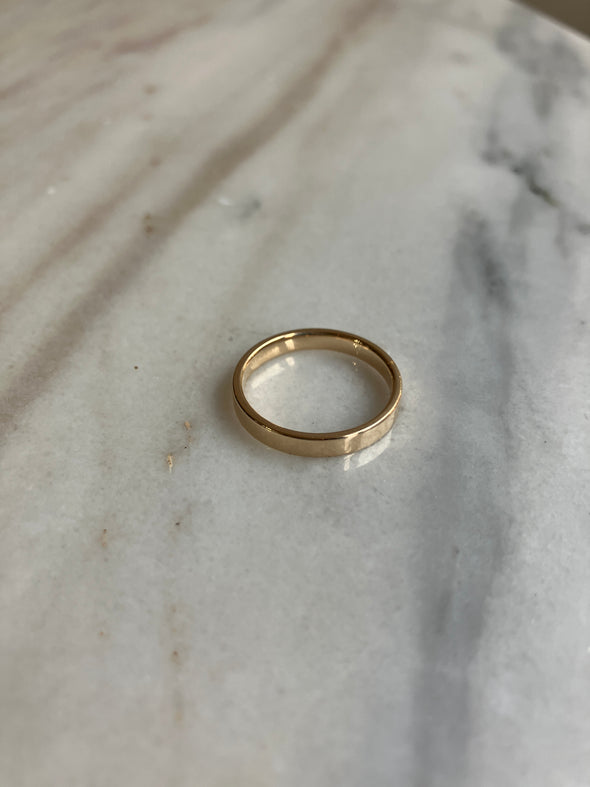 14K Yellow Gold Flat Band