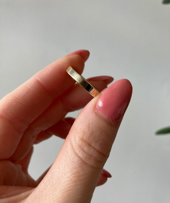 14K Yellow Gold Flat Band