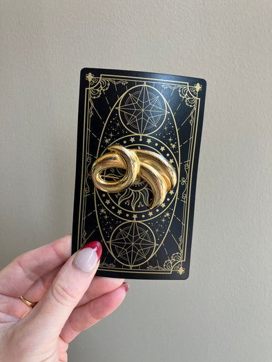 Mystery Brooch Bag – Gold Tone + Tarot Card