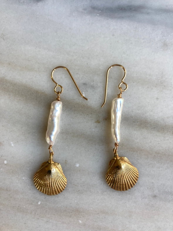 Shell and Pearl Earring