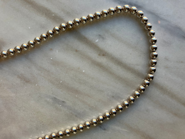 Vintage Sterling Silver with Silver Beaded Necklace