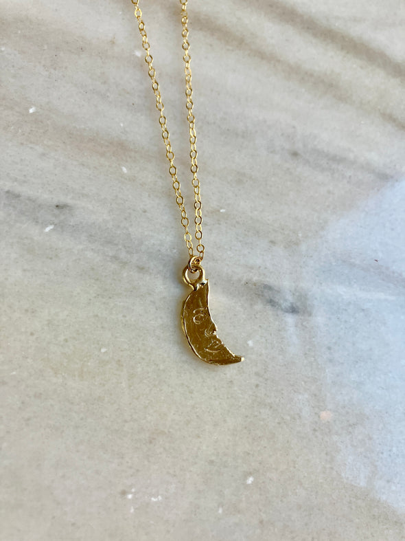 Moon and Star Necklace