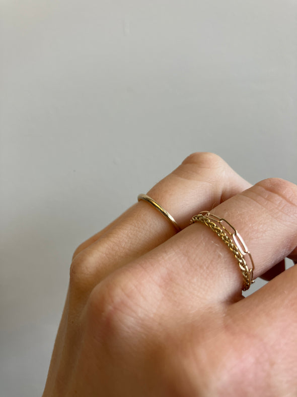 14K Yellow Gold Rounded Band