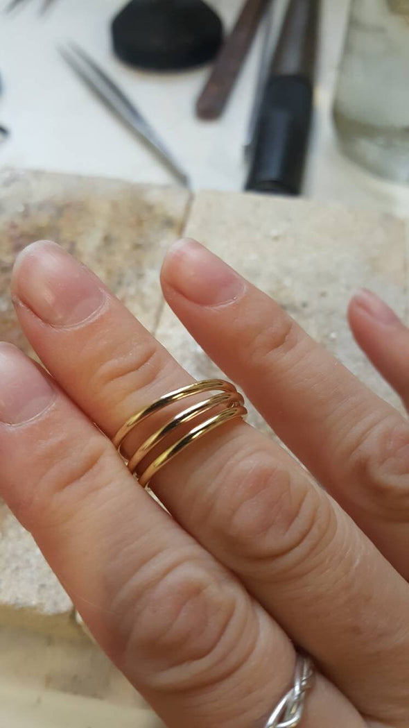Thick Gold Filled Stacking Ring
