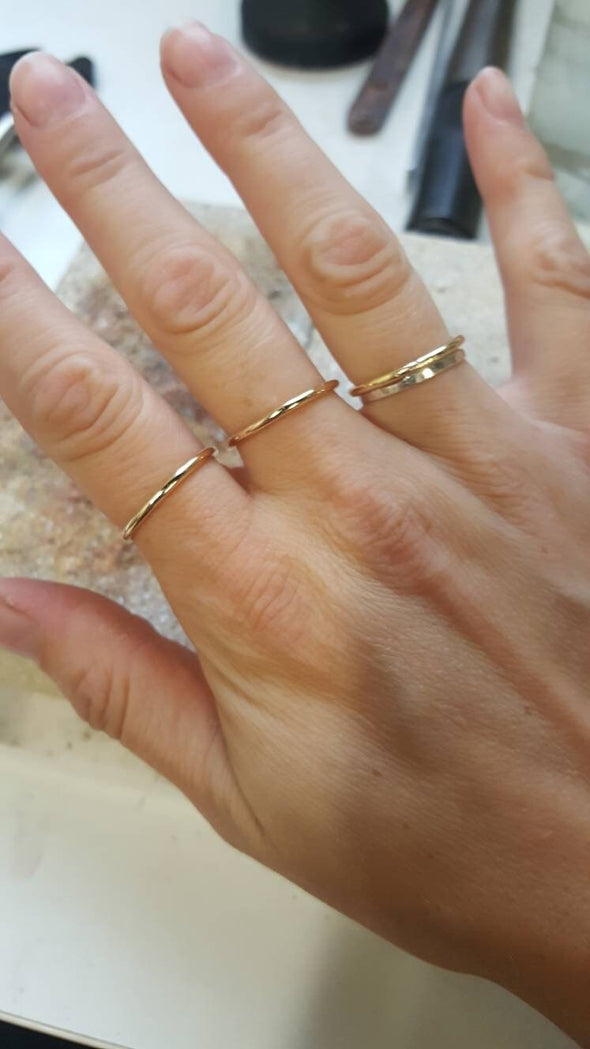 Thick Gold Filled Stacking Ring