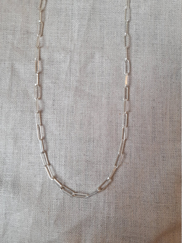 Sterling Silver Paper Clip Chain